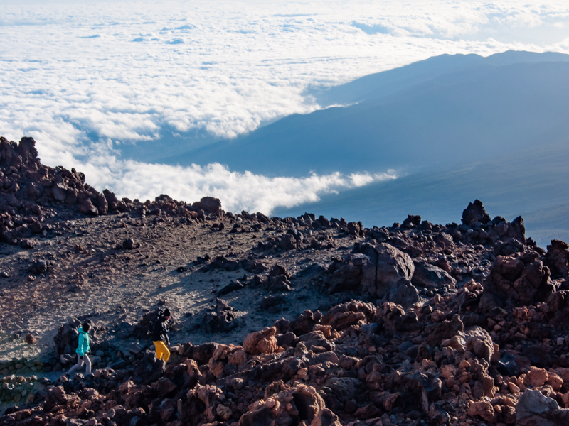 Szlak El Teide ponad chmurami